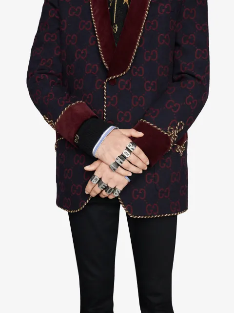 gucci gold letter rings