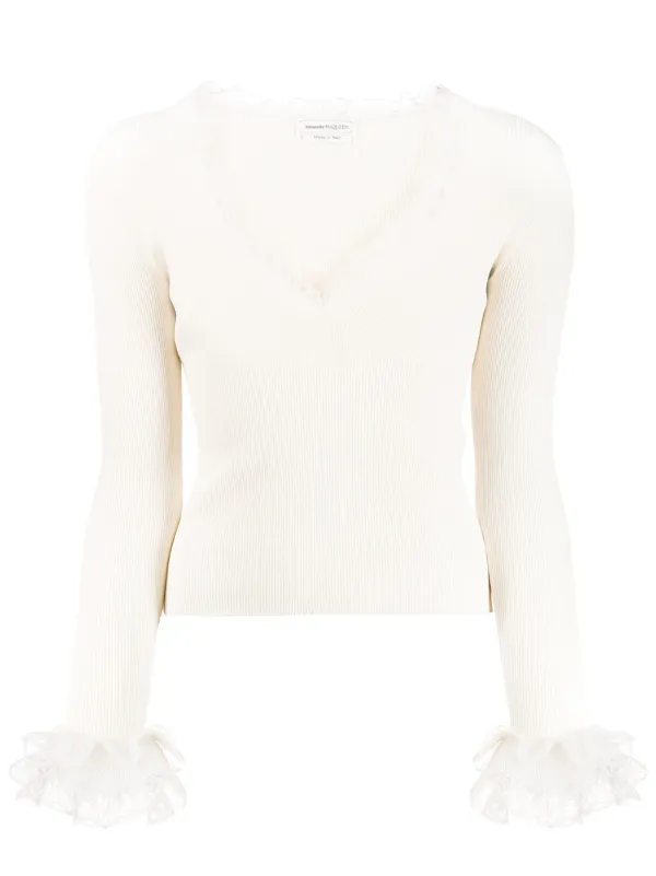 white lace jumper