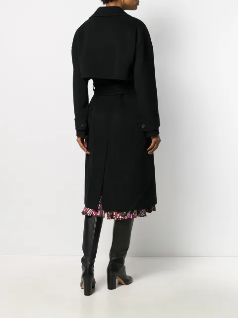dvf fann wool belted coat