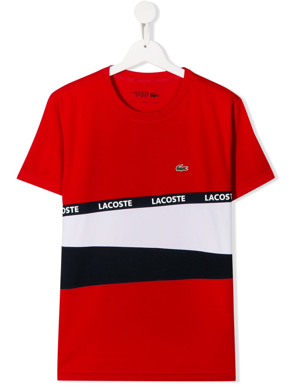 фото Lacoste Kids футболка со вставками и логотипом