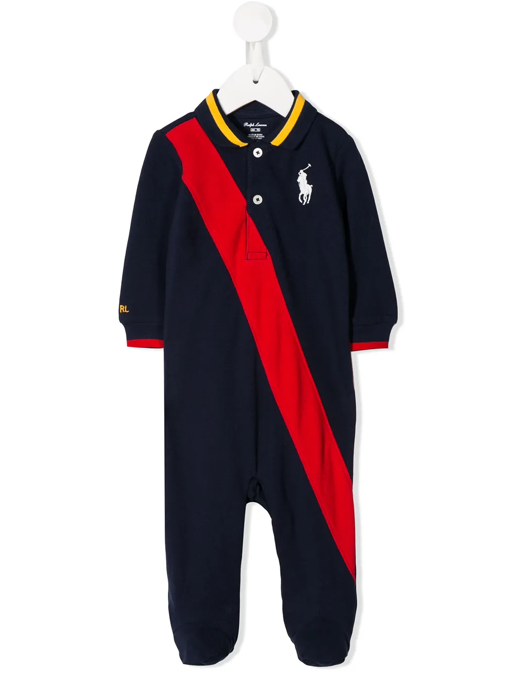 фото Ralph lauren kids комбинезон-поло с контрастной вставкой