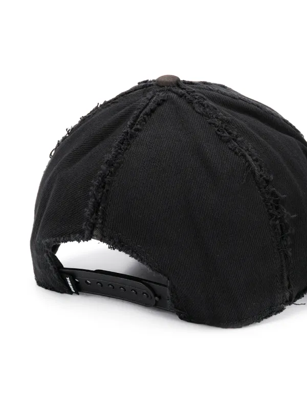 distressed denim baseball cap
