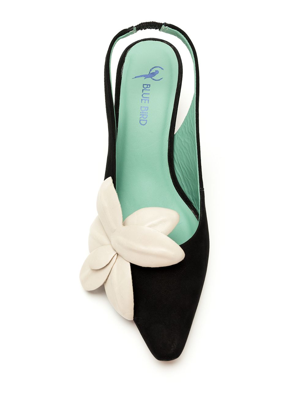 фото Blue bird shoes slingback flora nobuck preto