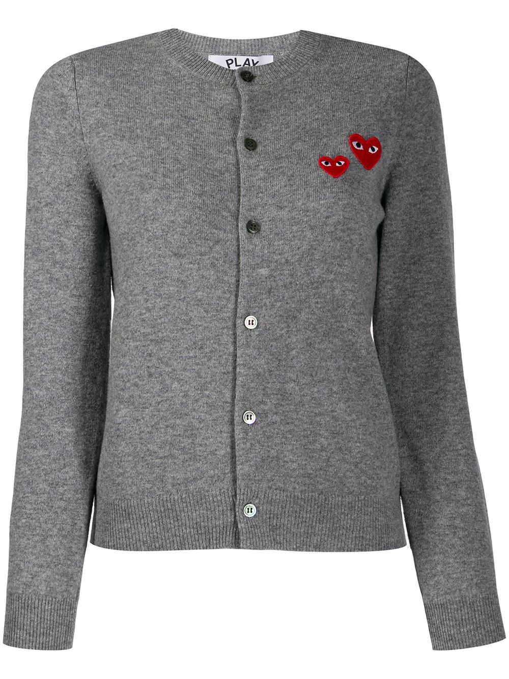 

Comme Des Garçons Play cárdigan con bordado floral - Gris