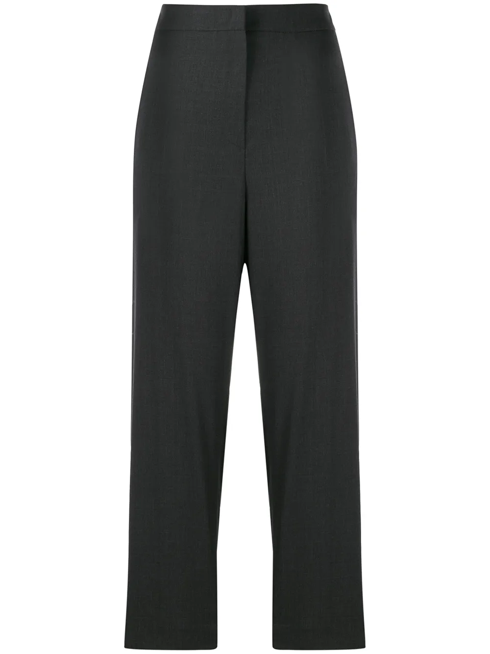 Brunello Cucinelli side stripe cropped trousers | Grey | Image 1