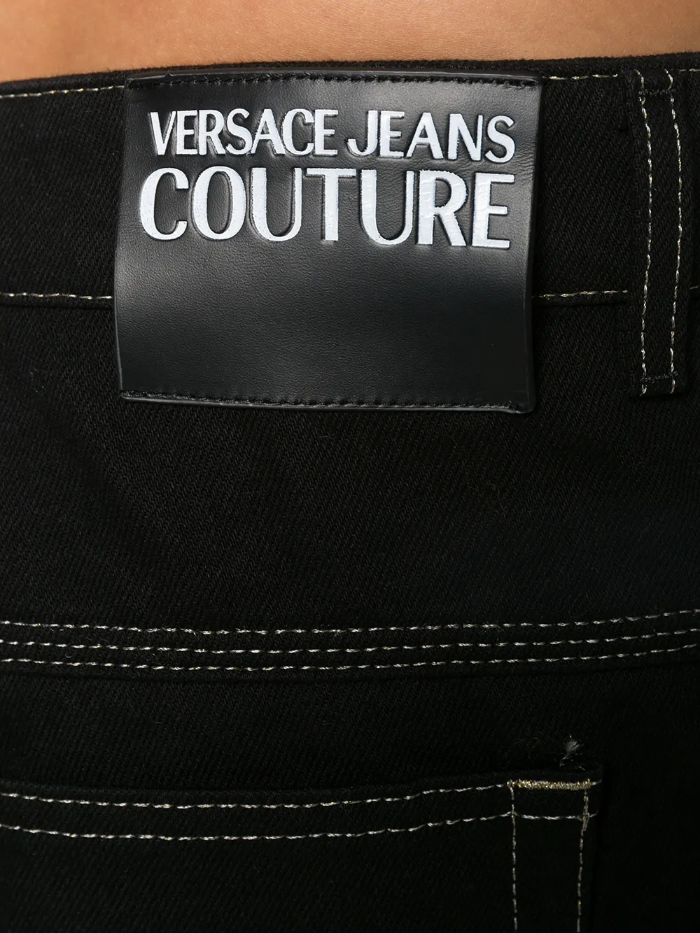 Versace Jeans Couture Jeans met verlaagd kruis Zwart