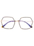 TOM FORD Eyewear hexagonal shaped glasses - Metallic