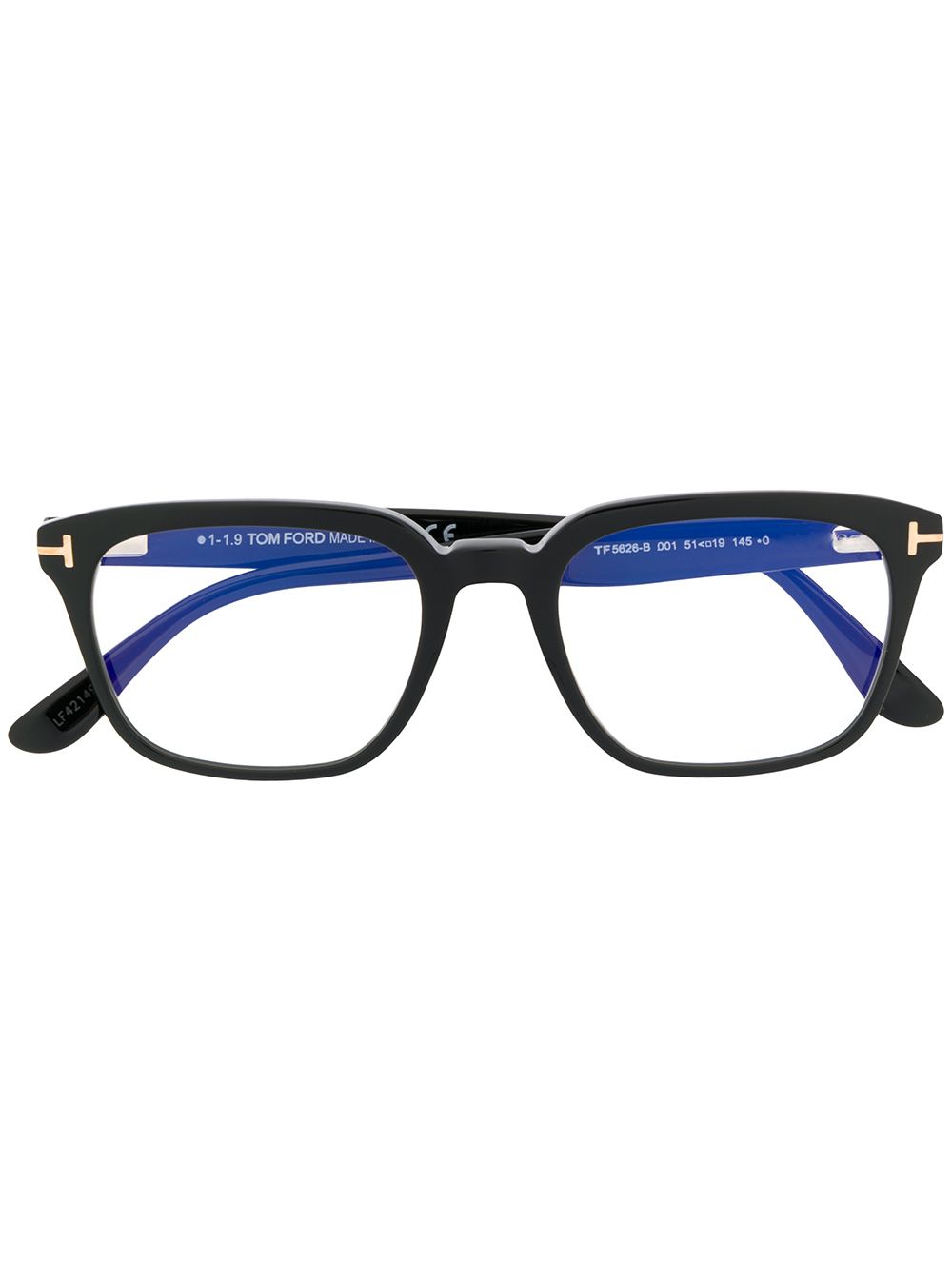 TOM FORD Eyewear Bril met rechthoekig montuur Zwart