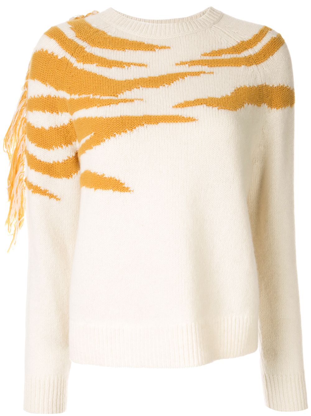 Onefifteen Fringed Sweater In White