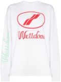 We11done logo print sweatshirt - White
