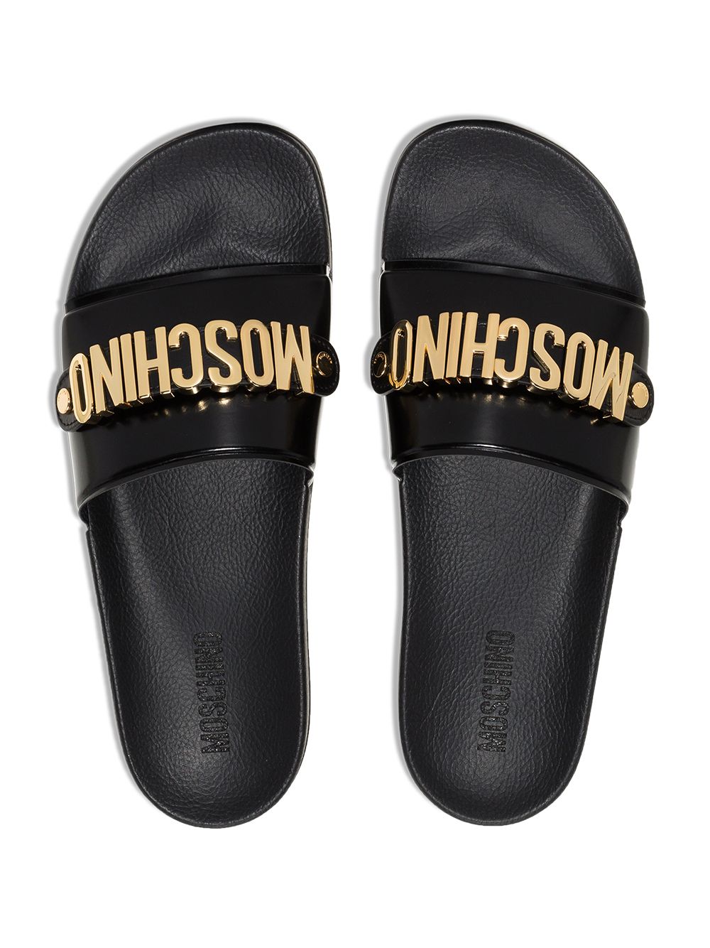 фото Moschino logo plaque pool slides