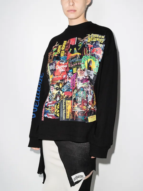 We11done Horror Collage Print Sweatshirt - Farfetch