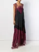 LANVIN layered lingerie-style asymmetric dress