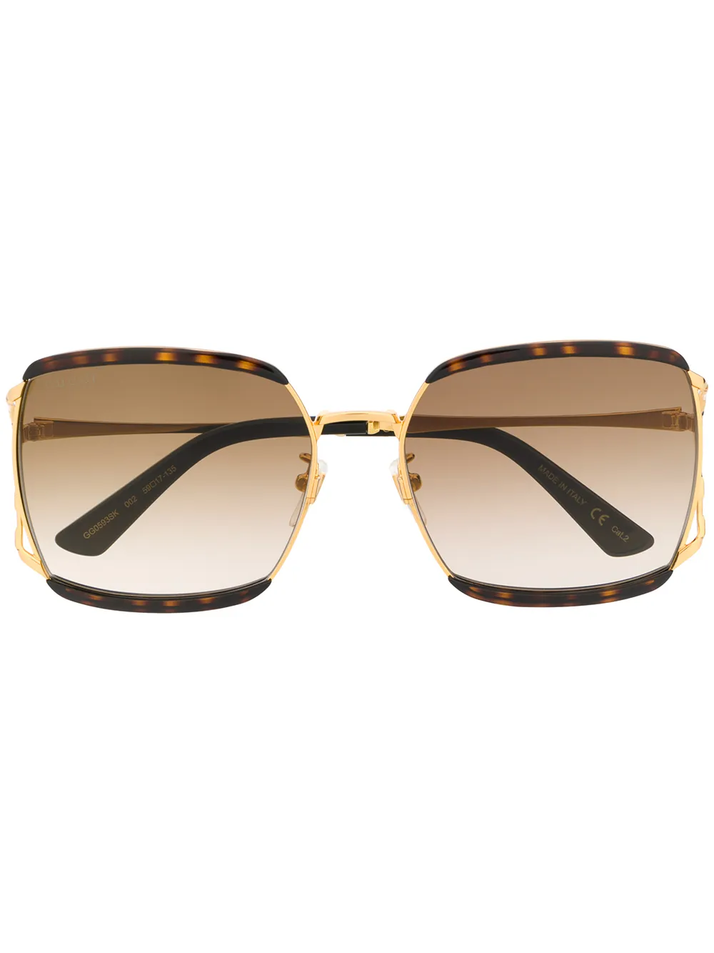 Gucci Eyewear Eckige Sonnenbrille - Braun