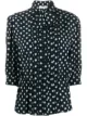 الصورة 1 من Nina Ricci Pre-Owned بلوزة منقطة بفيونكة