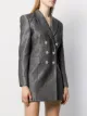 Balmain double-breasted metallic finish mini dress