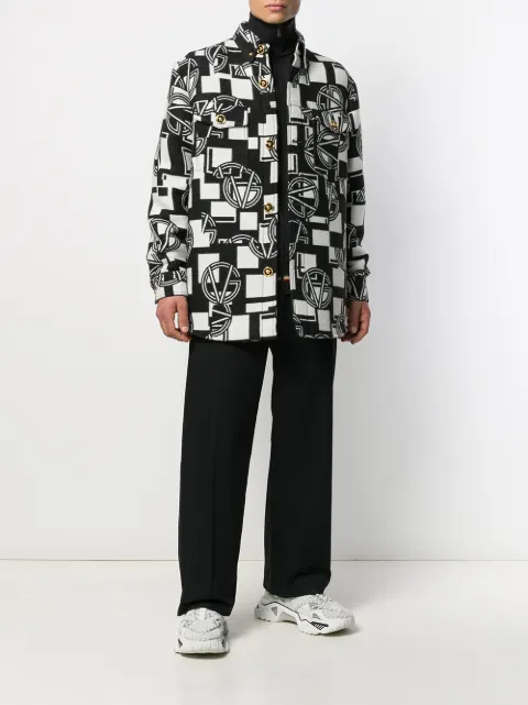 Versace Sobrecamisa Con Motivo GV - Farfetch