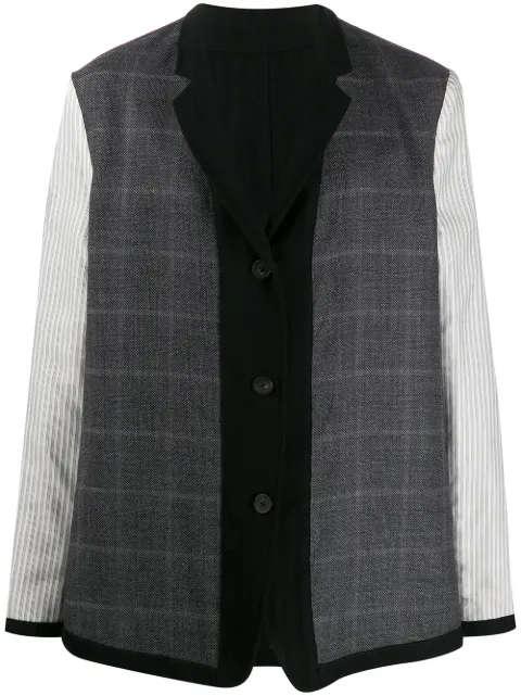 ANN DEMEULEMEESTER MIXED PATTERN PANELLED JACKET