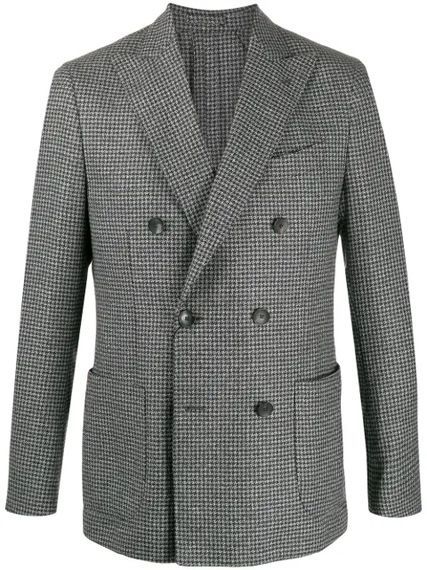 Dell'oglio houndstooth check blazer