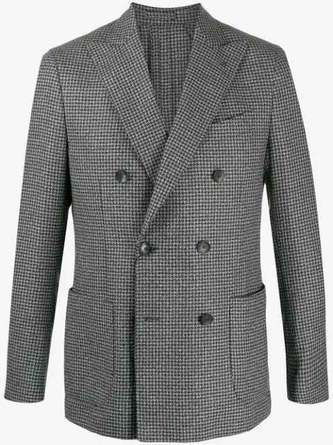 Dell'oglio houndstooth check blazer