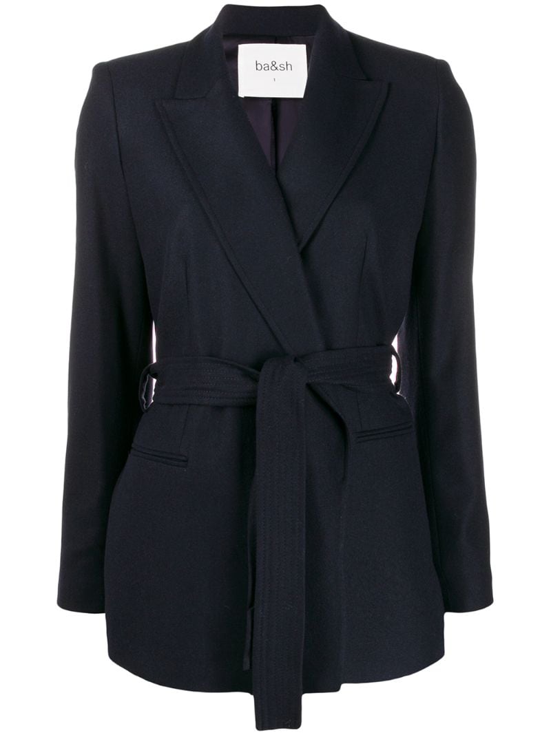 Ba&sh Carwin Belted Blazer In Blue