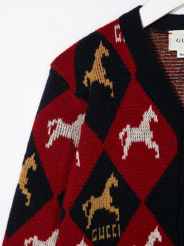 gucci horse cardigan