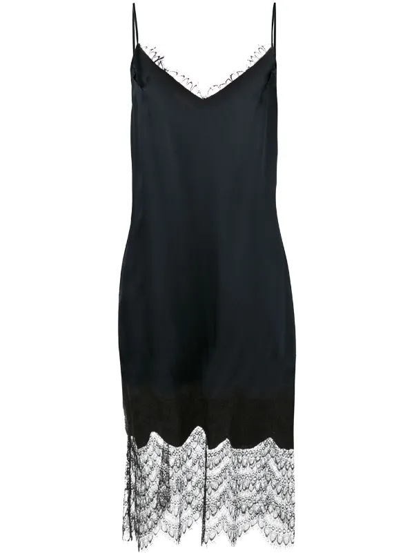 grey silk slip dress