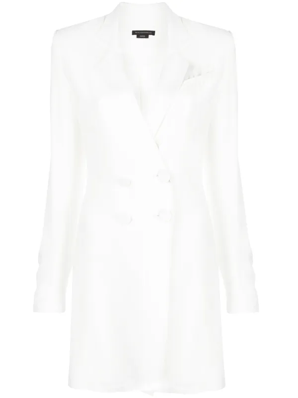 white tuxedo blazer dress