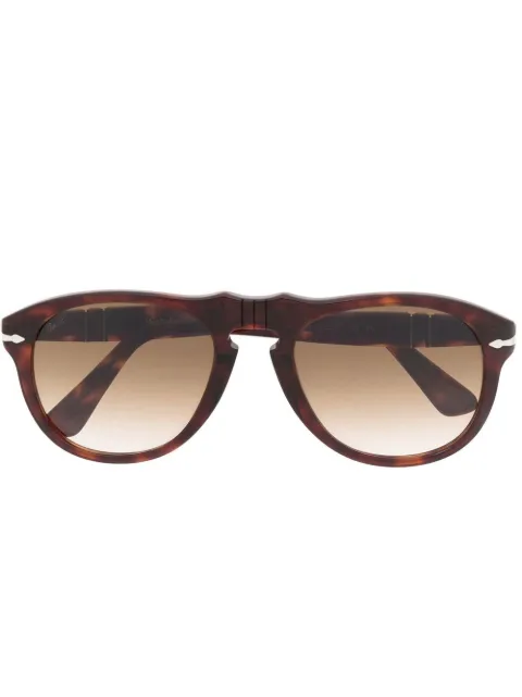 Persol lentes de sol con armazón redonda de carey