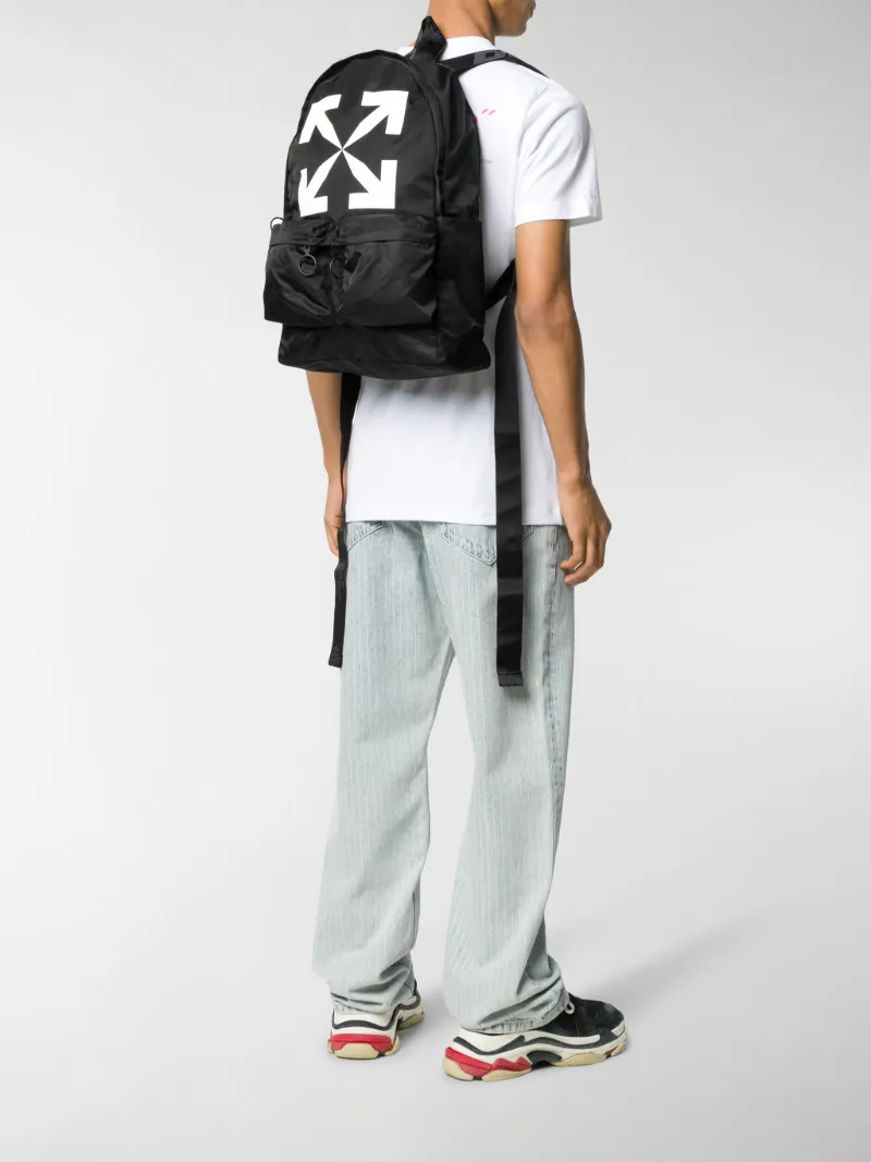 Off-White arrow print backpack black 