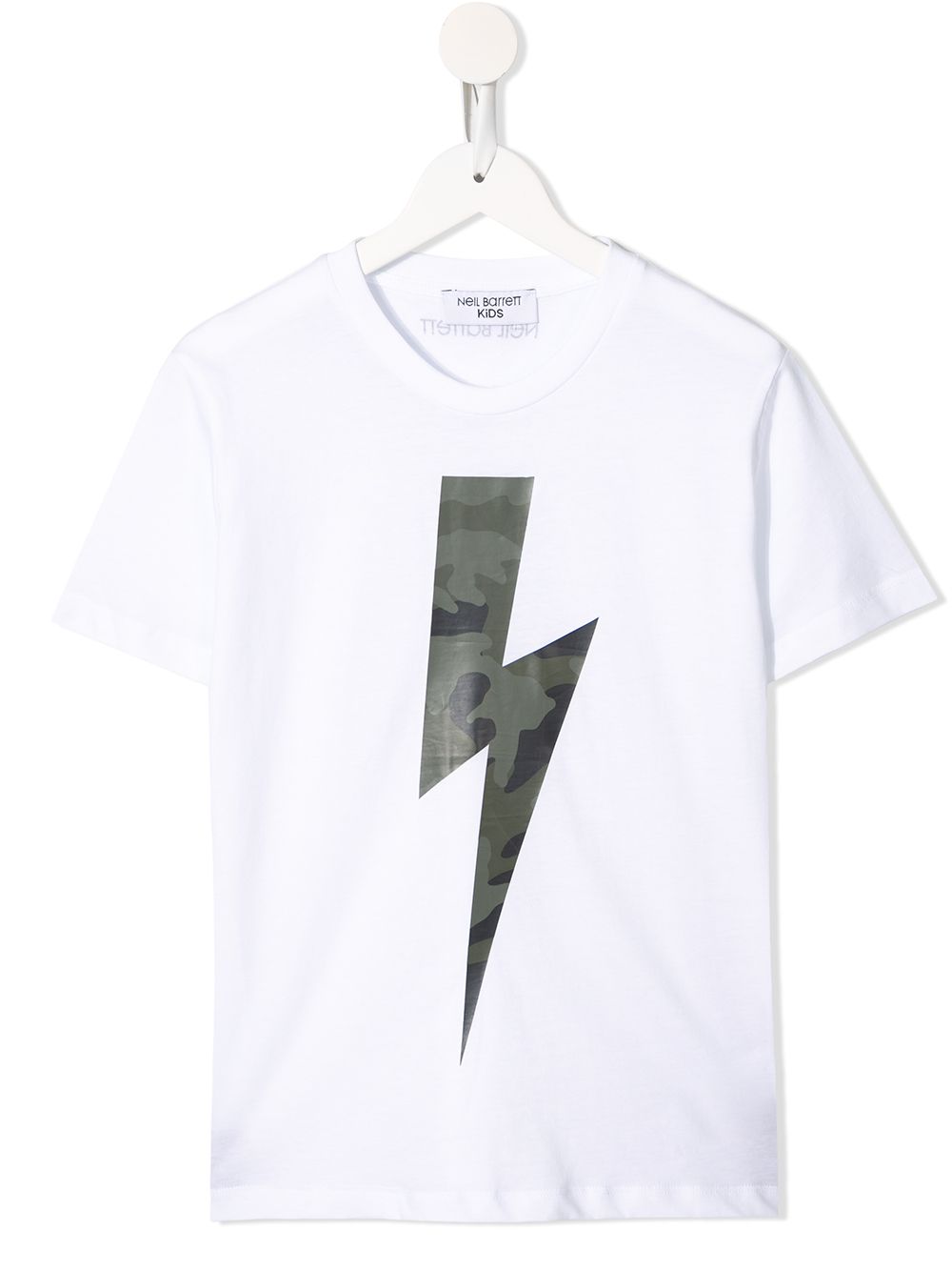 фото Neil Barrett Kids camouflage lightning bold T-shirt