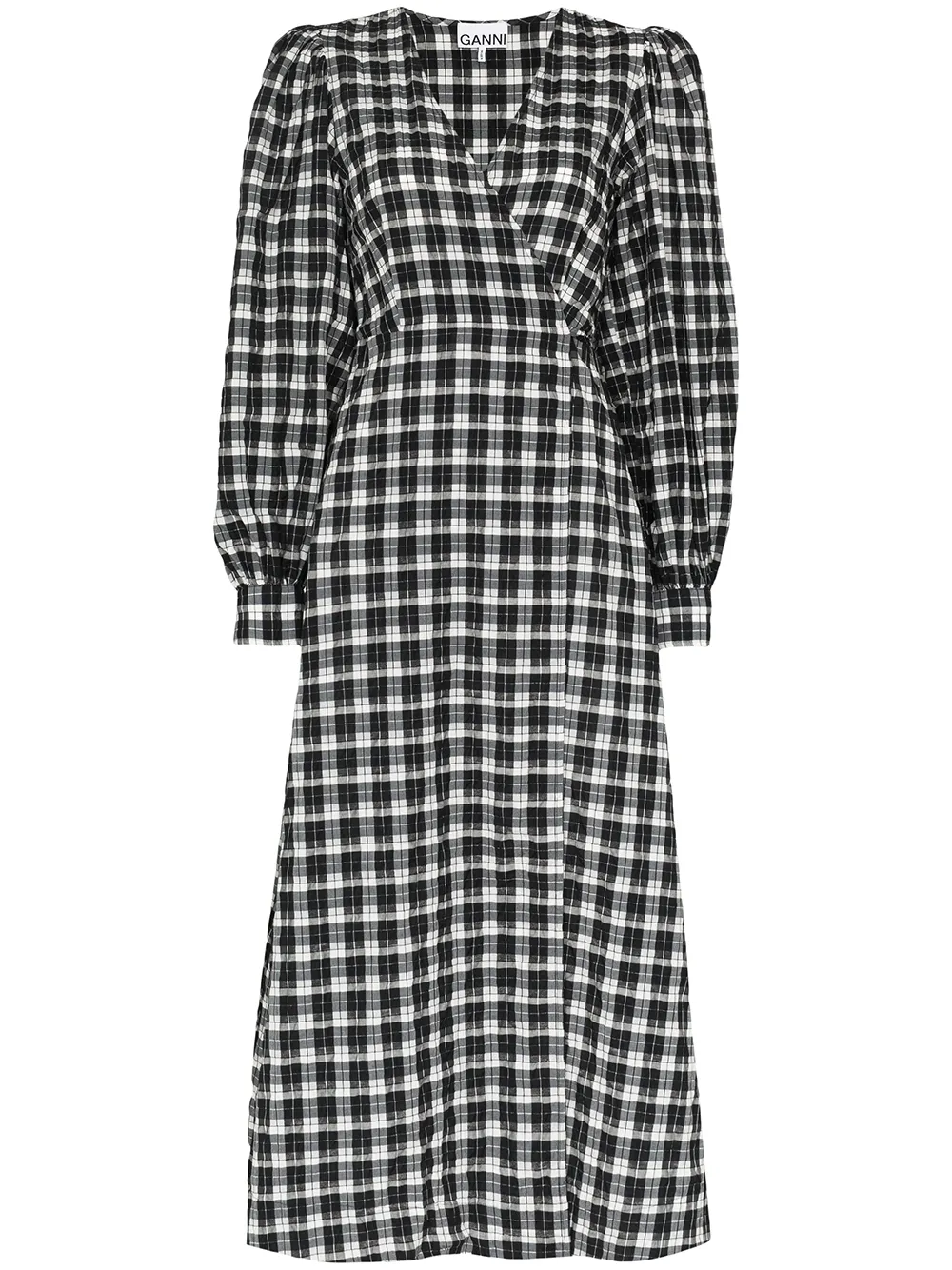 black & white check dress