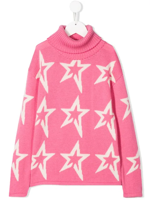 Perfect Moment Kids roll-neck star print jumper
