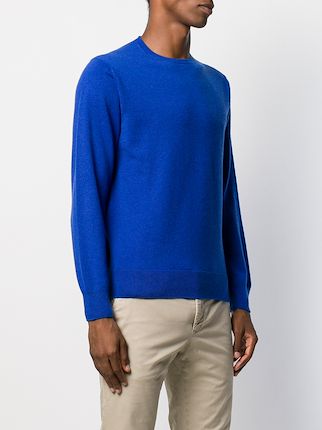 crew neck ribbed knit sweater展示图