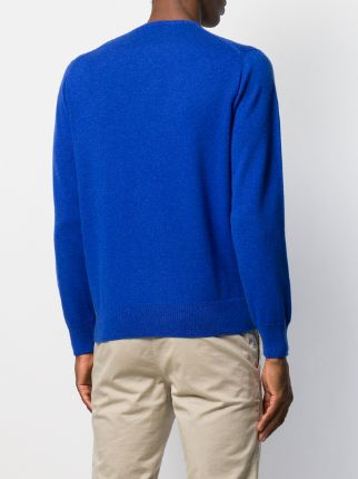 crew neck ribbed knit sweater展示图