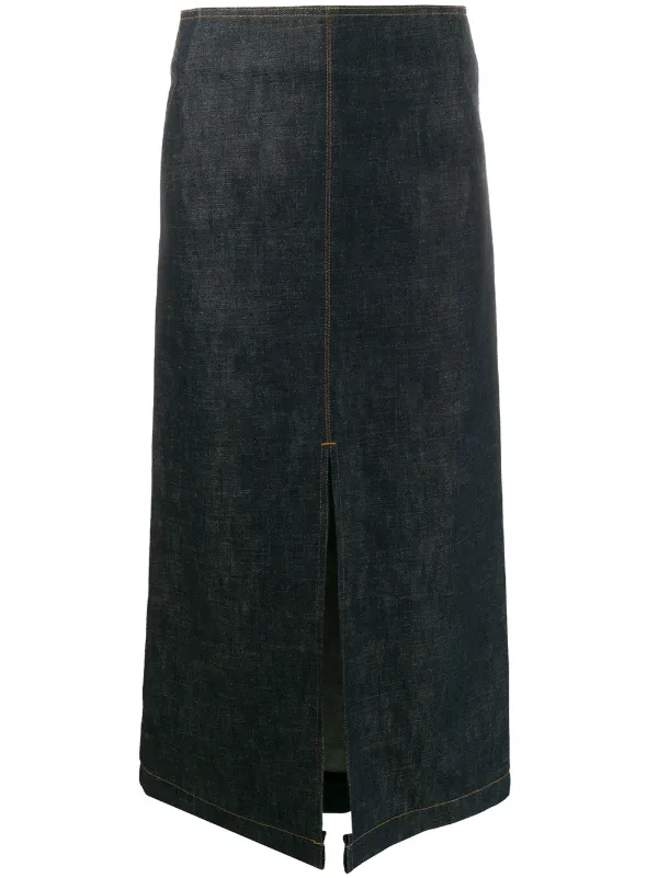 victoria beckham denim skirt