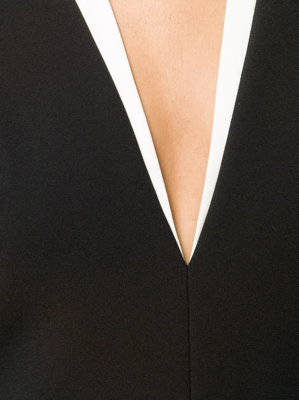 tuxedo midi dress with sleeves