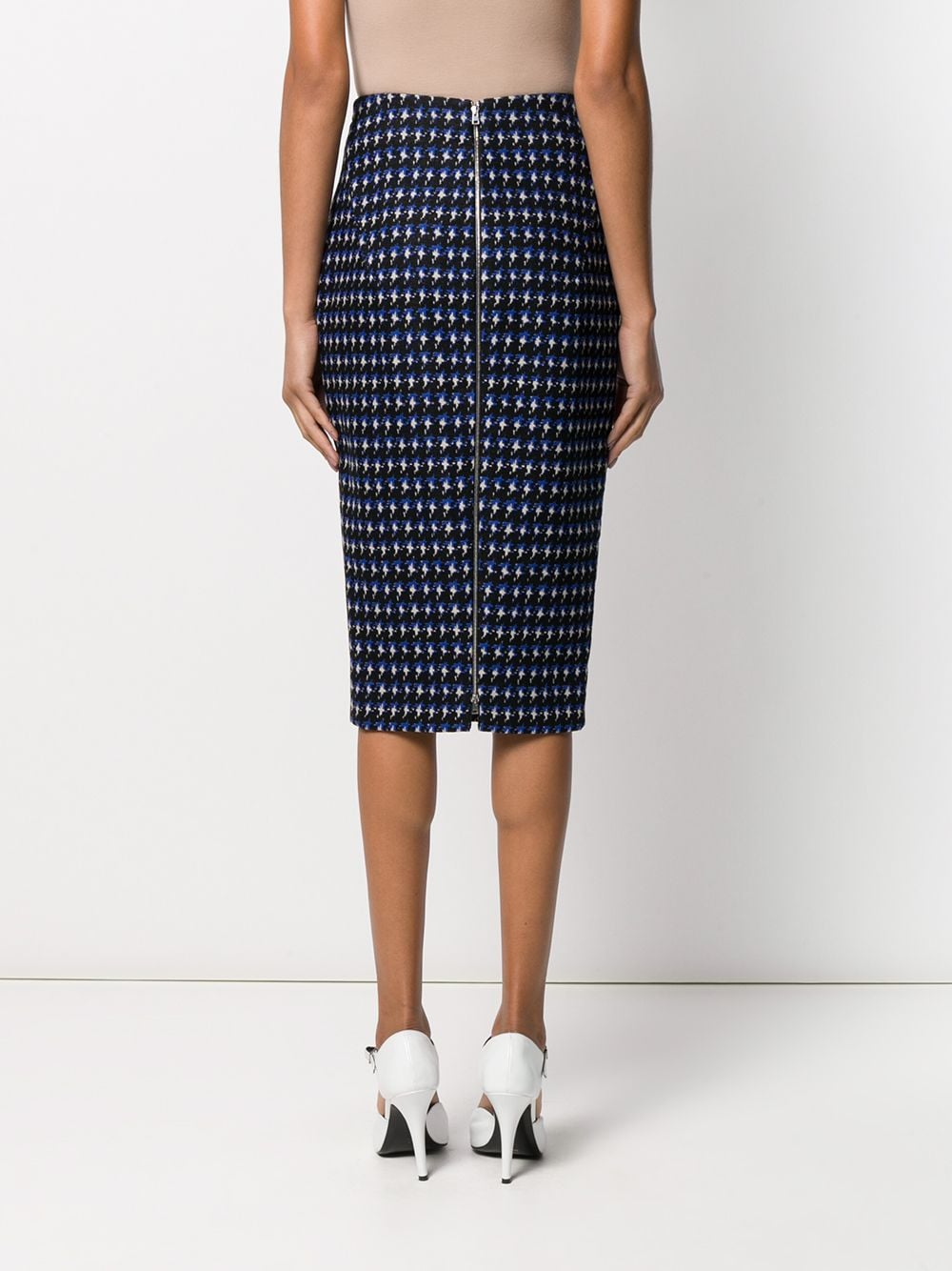 Victoria Beckham Houndstooth Pencil Skirt - Farfetch