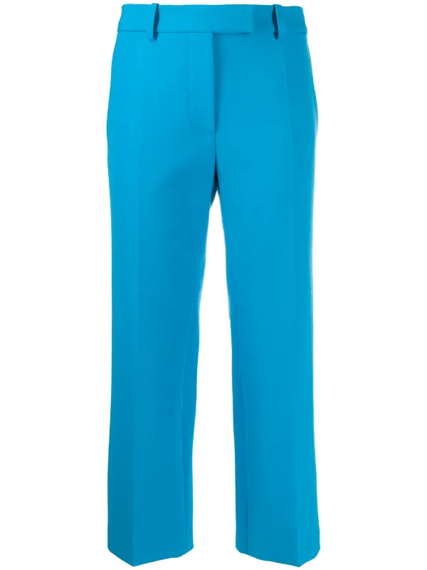 Cropped blue trousers Clearance
