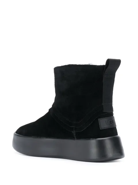 Shop black UGG platform shearling boots 