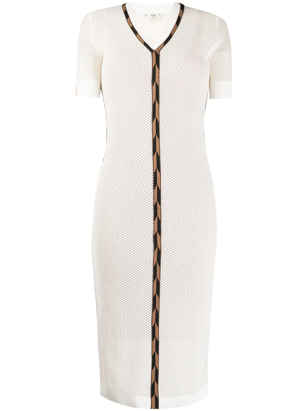 Fendi Kleid Mit Kontrastdetail LOSbY OfsCN Fendi Kleid Mit Kontrastdetail LOSbY OfsCN