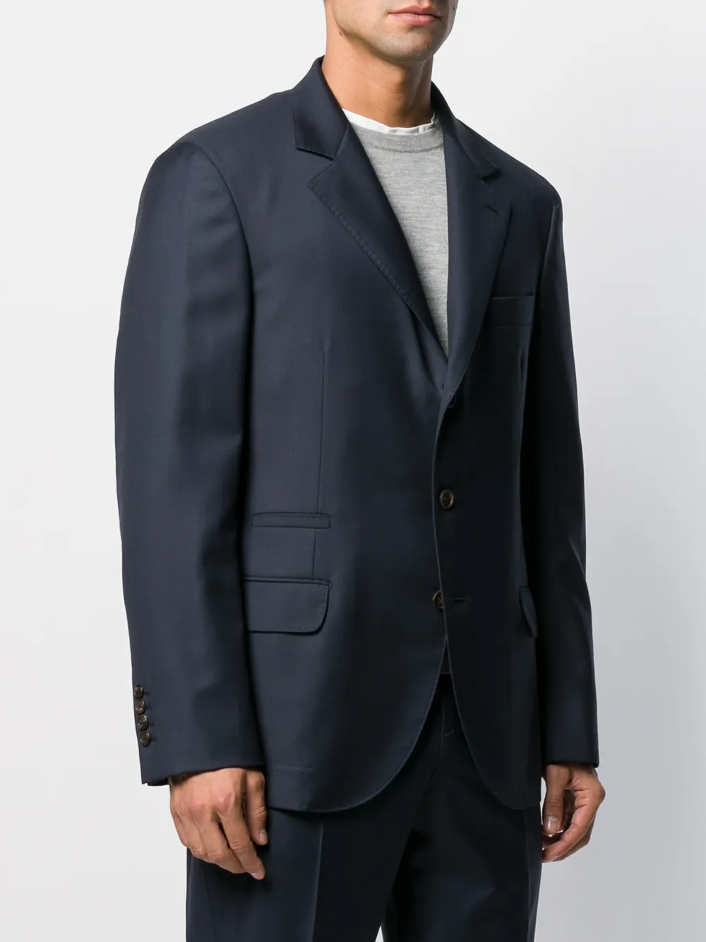  Brunello Cucinelli Single-breasted Tailored Blazer - Blue 