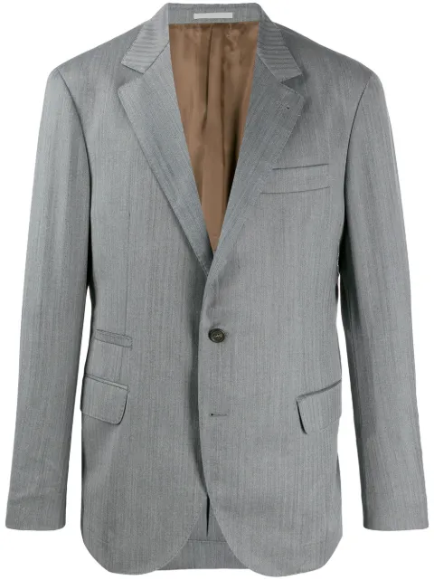 Brunello Cucinelli blazer con motivo de espiga