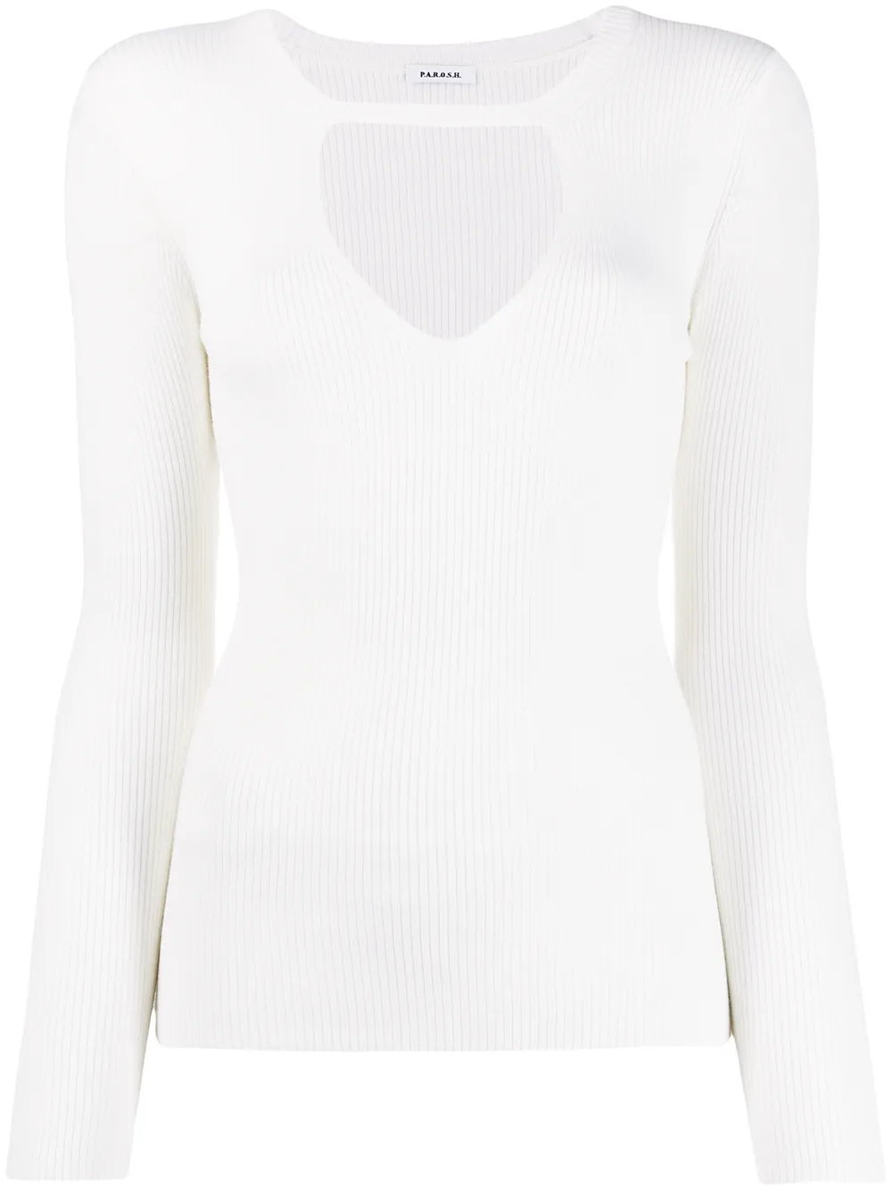 P.A.R.O.S.H. Gerippter Pullover Mit Cut-Outs 7STS2 h1aHK P.A.R.O.S.H. Gerippter Pullover Mit Cut-Outs 7STS2 h1aHK