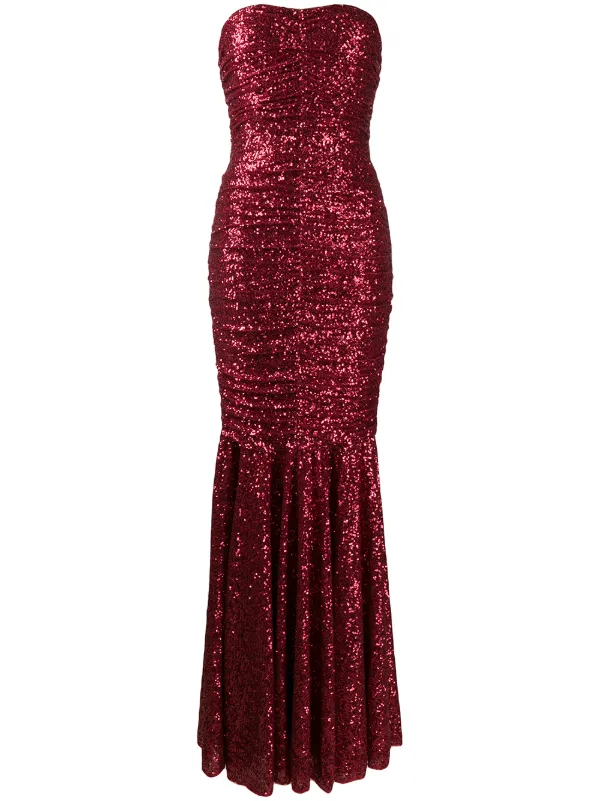 open lace back dress Red main image 0