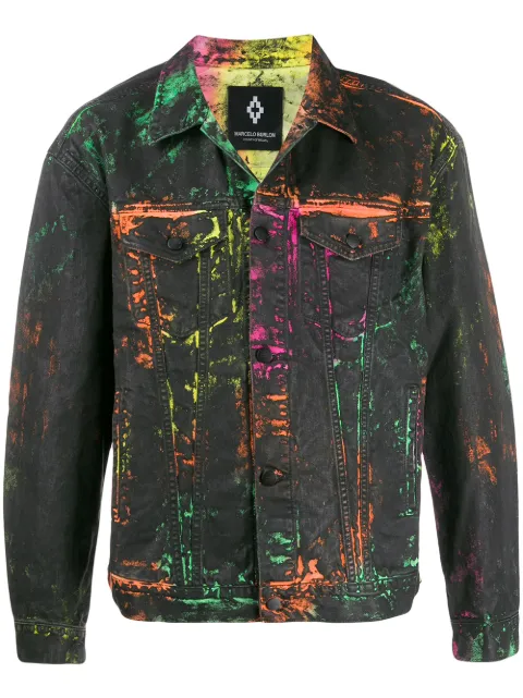 COUNTY OF MILAN paint effect denim jacket