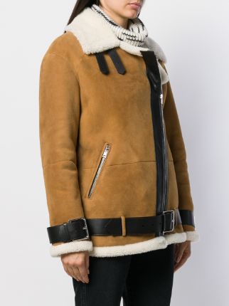 oversized belted biker jacket展示图