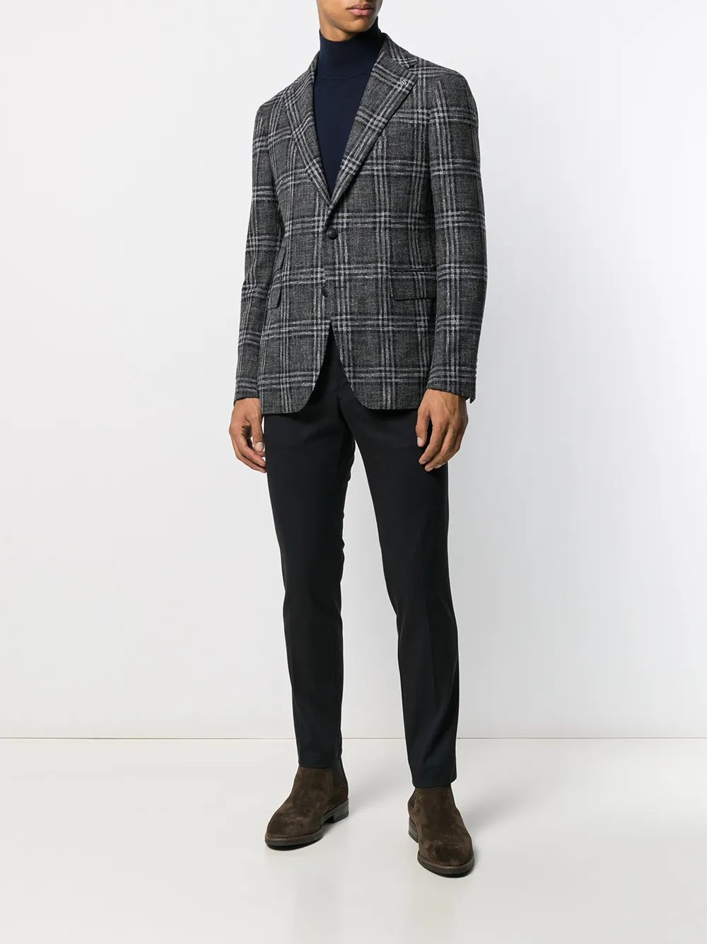 Tagliatore Blazer met tartan ruit - Grijs