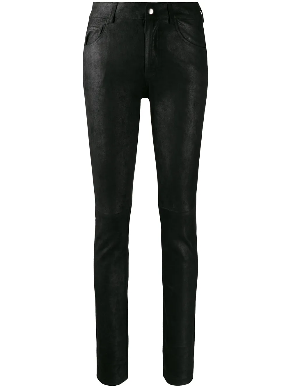 Yves Salomon Skinny Trousers In Black