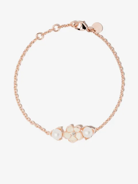 Shaun Leane Cherry Blossom single diamond and pearl bracelet